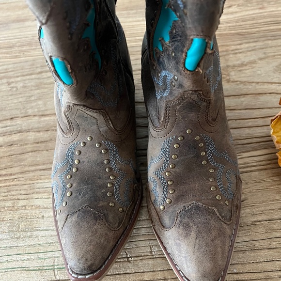 Smoky Mountain Girls Leather Boots Sz 4 - Picture 4 of 13